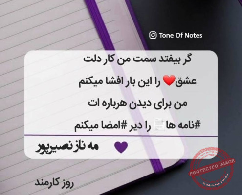 گر بیفتد سمت من کار دلت عشق❤️ را این بار افشا میکنم من برای دیدن هرباره ات نامه ها📄 را دیر امضا میکنم